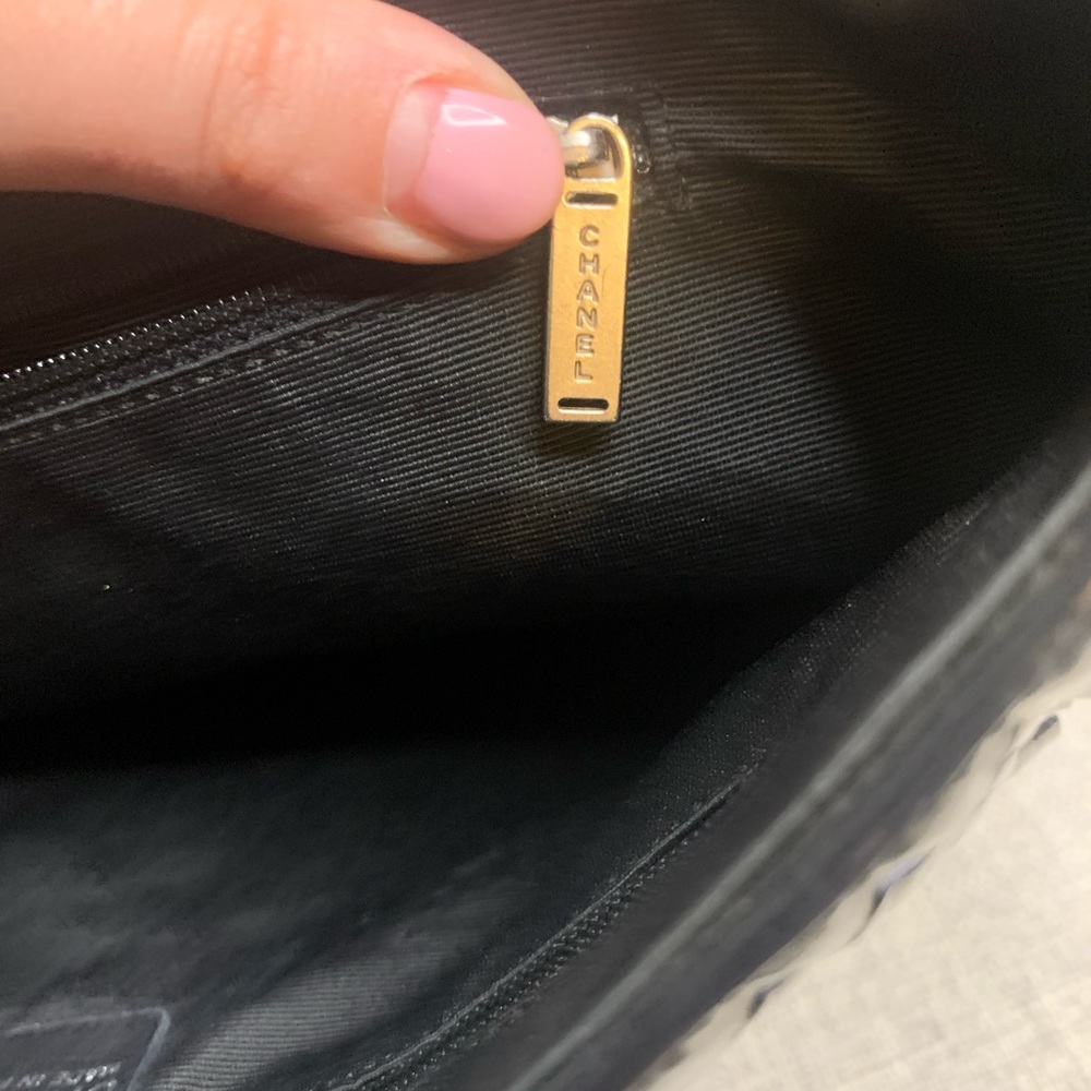 Chanel Hand Bag Light blue Canvas and Enamel Vintage Quilted Fringe Entrupy 1997 - Picture 15 of 17